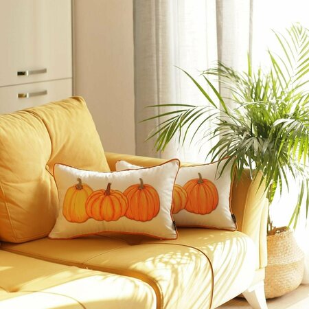 ESCENOGRAFIA 20 in. Thanksgiving Pumpkin Throw Pillow Cover, Multicolor -, 4PK ES1879488